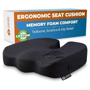 Ergonomic Black Seat Cushion
